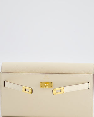 Hermès Kelly To Go Bag in Nata Epsom Leather with Gold Hardware