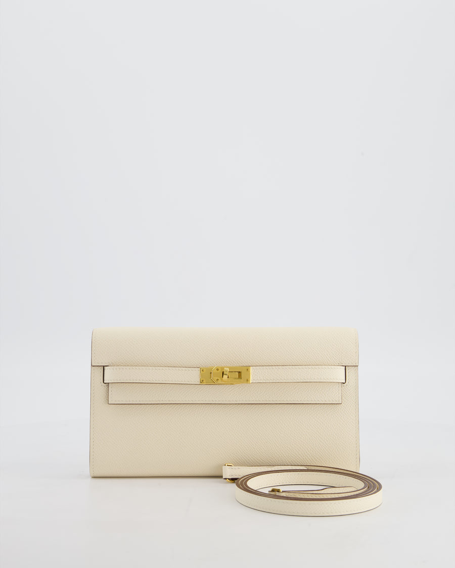 Hermès Kelly To Go Bag in Nata Epsom Leather with Gold Hardware