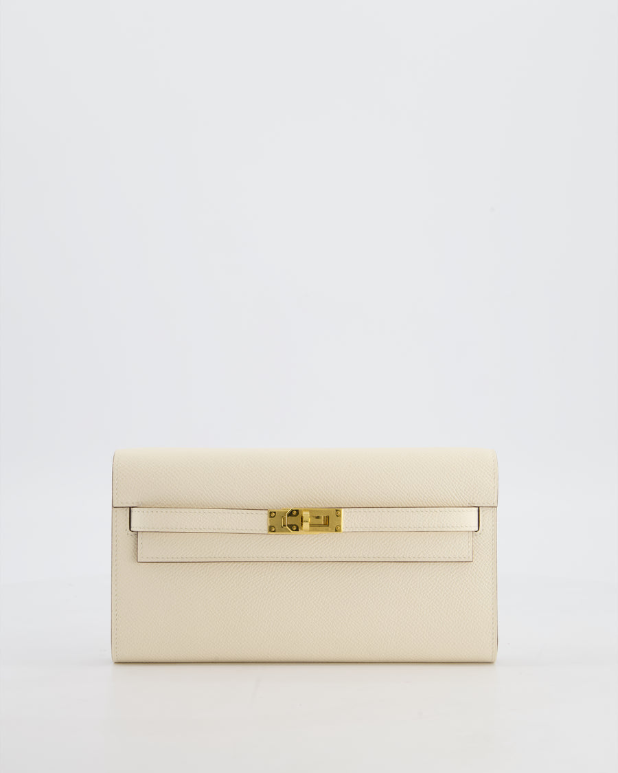Hermès Kelly To Go Bag in Nata Epsom Leather with Gold Hardware