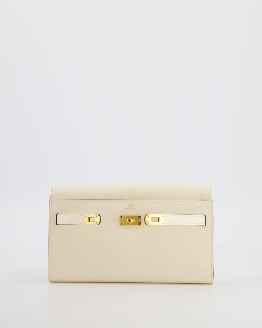 Hermès Kelly To Go Bag in Nata Epsom Leather with Gold Hardware