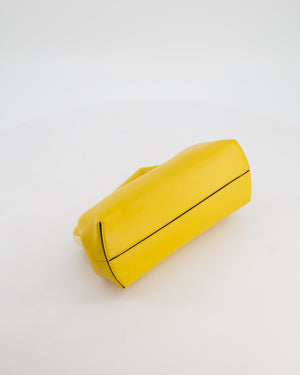 Fendi First Yellow Leather Bag with Cross Body Strap Gold Hardware