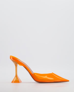 Amina Muaddi Orange Perspex Sling Back Heel Size EU 38