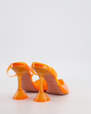 Amina Muaddi Orange Perspex Sling Back Heel Size EU 38