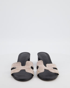 Hermès Oasis Suede Sandals in Light Pink Size EU 38