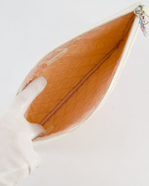 Chanel SS17 Coco Cuba White Pouch in Canvas with CC Logo