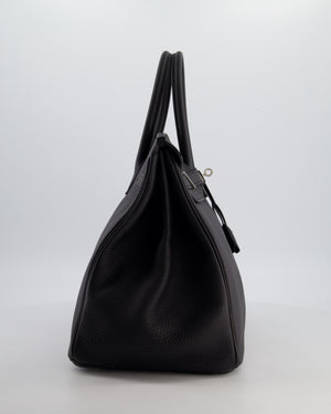 *RARE* Hermès Birkin 35 Retourne Bag in Noir Togo Leather with Palladium Hardware