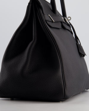 *RARE* Hermès Birkin 35 Retourne Bag in Noir Togo Leather with Palladium Hardware