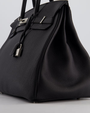 *RARE* Hermès Birkin 35 Retourne Bag in Noir Togo Leather with Palladium Hardware