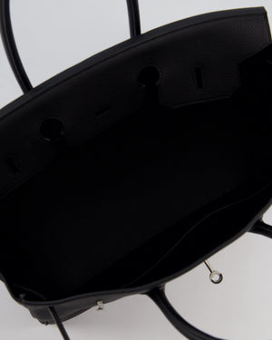 *RARE* Hermès Birkin 35 Retourne Bag in Noir Togo Leather with Palladium Hardware