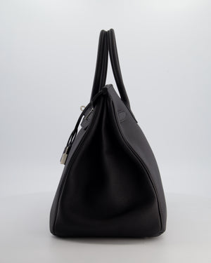 *RARE* Hermès Birkin 35 Retourne Bag in Noir Togo Leather with Palladium Hardware
