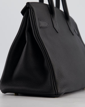 Hermès Birkin 30 Retourne Bag in Noir Togo Leather with Gold Hardware