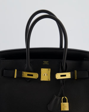 Hermès Birkin 30 Retourne Bag in Noir Togo Leather with Gold Hardware