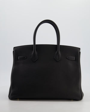 Hermès Birkin 30 Retourne Bag in Noir Togo Leather with Gold Hardware