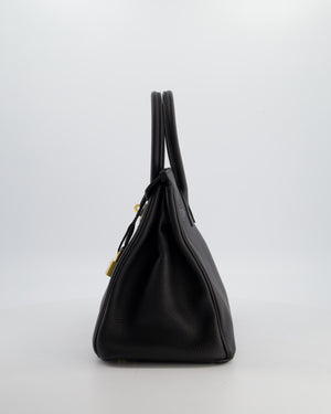 Hermès Birkin 30 Retourne Bag in Noir Togo Leather with Gold Hardware