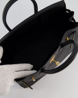 Hermès Birkin 30 Retourne Bag in Noir Togo Leather with Gold Hardware