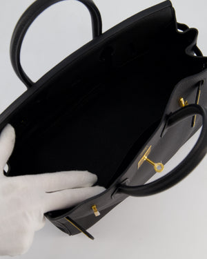 Hermès Birkin 30 Retourne Bag in Noir Togo Leather with Gold Hardware