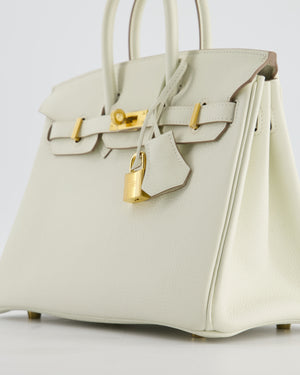 *RARE* Hermès Birkin 25 Retourne Bag in Mushroom Togo Leather with Gold Hardware