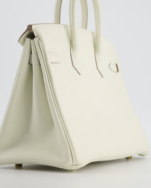 *RARE* Hermès Birkin 25 Retourne Bag in Mushroom Togo Leather with Gold Hardware