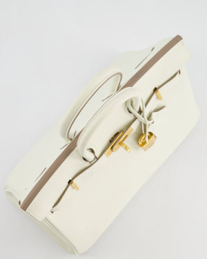 *RARE* Hermès Birkin 25 Retourne Bag in Mushroom Togo Leather with Gold Hardware