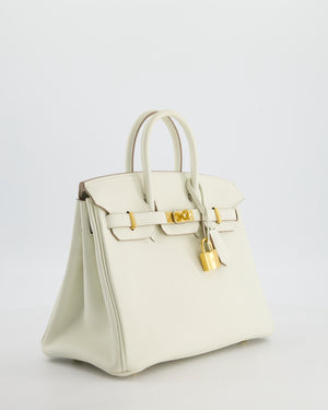 *RARE* Hermès Birkin 25 Retourne Bag in Mushroom Togo Leather with Gold Hardware