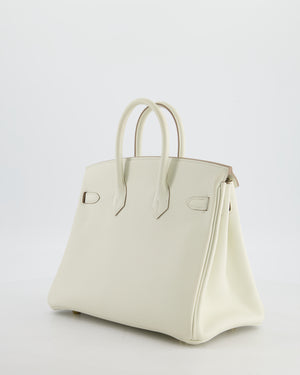 *RARE* Hermès Birkin 25 Retourne Bag in Mushroom Togo Leather with Gold Hardware