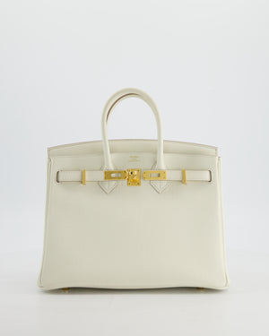 *RARE* Hermès Birkin 25 Retourne Bag in Mushroom Togo Leather with Gold Hardware