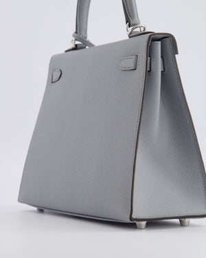Hermès Kelly 25 Sellier Bag in Gris Pantin Epsom Leather with Palladium Hardware