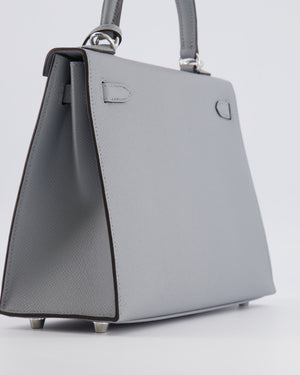 Hermès Kelly 25 Sellier Bag in Gris Pantin Epsom Leather with Palladium Hardware