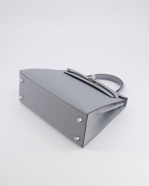 Hermès Kelly 25 Sellier Bag in Gris Pantin Epsom Leather with Palladium Hardware