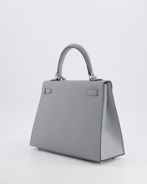 Hermès Kelly 25 Sellier Bag in Gris Pantin Epsom Leather with Palladium Hardware