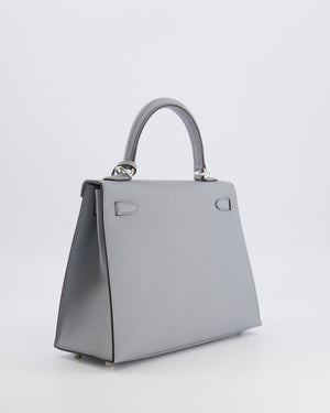 Hermès Kelly 25 Sellier Bag in Gris Pantin Epsom Leather with Palladium Hardware