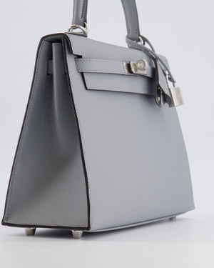 Hermès Kelly 25 Sellier Bag in Gris Pantin Epsom Leather with Palladium Hardware