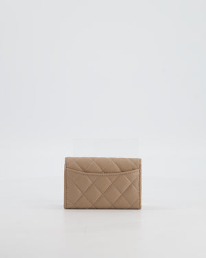 Chanel Beige Wallet in Caviar Leather with Champagne Gold Hardware