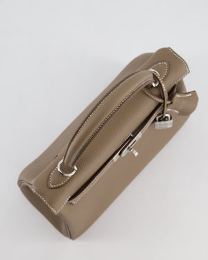 Hermès Kelly 25 Retourne Bag in Etoupe Togo Leather with Palladium Hardware
