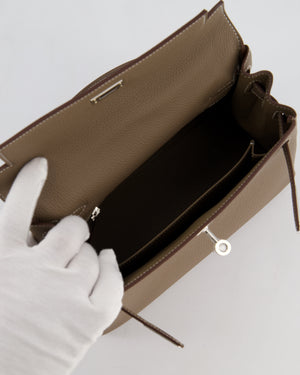 Hermès Kelly 25 Retourne Bag in Etoupe Togo Leather with Palladium Hardware