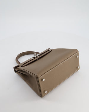 Hermès Kelly 25 Retourne Bag in Etoupe Togo Leather with Palladium Hardware