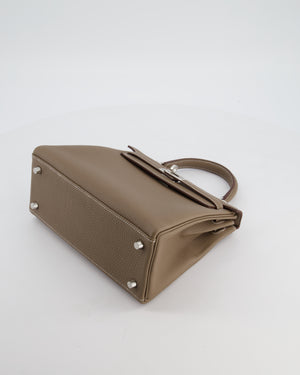 Hermès Kelly 25 Retourne Bag in Etoupe Togo Leather with Palladium Hardware