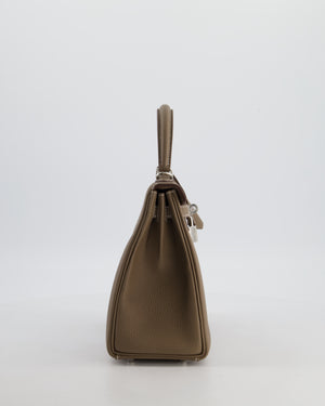 Hermès Kelly 25 Retourne Bag in Etoupe Togo Leather with Palladium Hardware