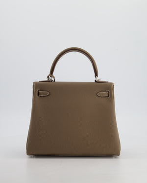 Hermès Kelly 25 Retourne Bag in Etoupe Togo Leather with Palladium Hardware