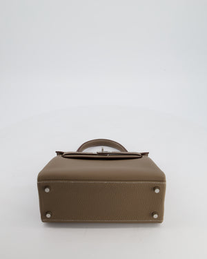 Hermès Kelly 25 Retourne Bag in Etoupe Togo Leather with Palladium Hardware