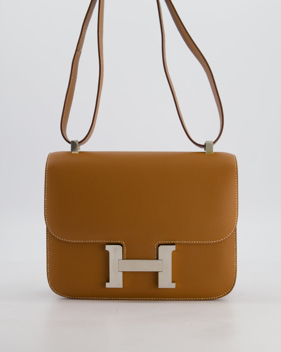 Hermès Constance 24 Bag in Gold Epsom Leather with Palladium Hardware