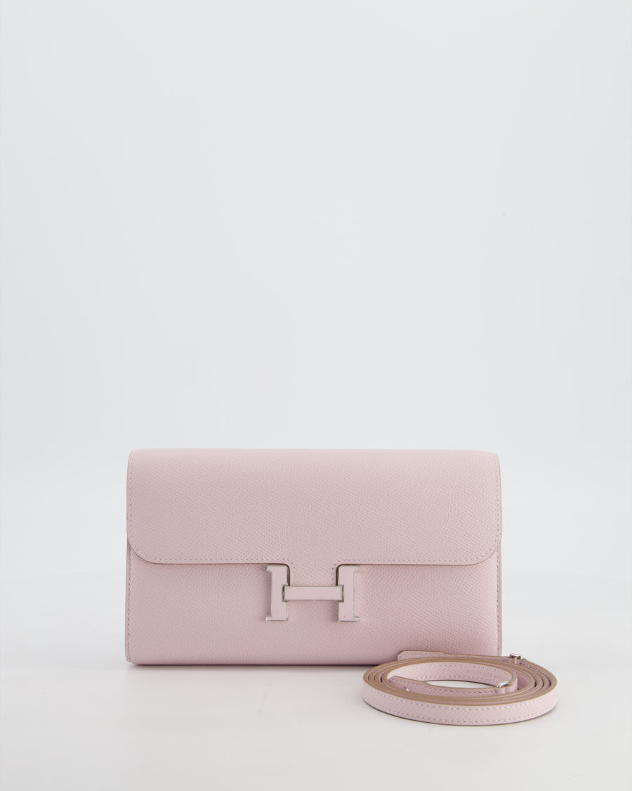 Hermès Constance To Go Bag in Mauve Pale Epsom Leather with Palladium Laque Hardware