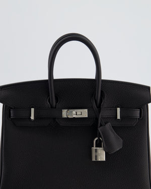 *HOT & RARE* Hermès Birkin 25 Retourne Bag in Noir Togo Leather with Palladium Hardware