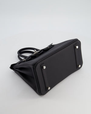 *HOT & RARE* Hermès Birkin 25 Retourne Bag in Noir Togo Leather with Palladium Hardware
