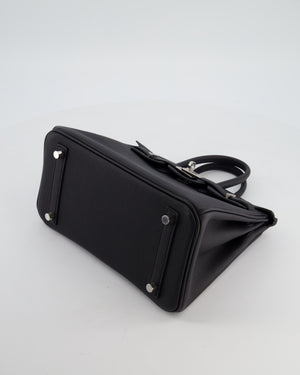 *HOT & RARE* Hermès Birkin 25 Retourne Bag in Noir Togo Leather with Palladium Hardware