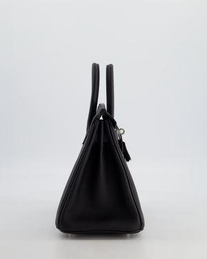 *HOT & RARE* Hermès Birkin 25 Retourne Bag in Noir Togo Leather with Palladium Hardware