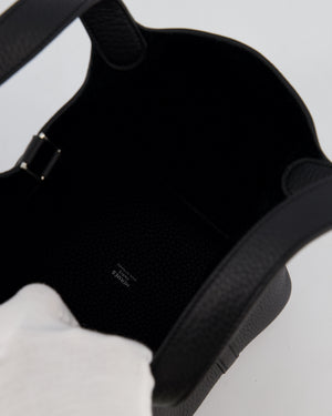 Hermès Picotin Lock 18 Bag in Noir Clemence Leather with Palladium Hardware