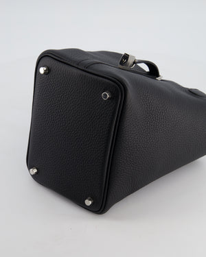 Hermès Picotin Lock 18 Bag in Noir Clemence Leather with Palladium Hardware