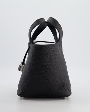 Hermès Picotin Lock 18 Bag in Noir Clemence Leather with Palladium Hardware