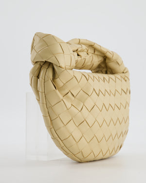 Bottega Veneta Beige Mini Jodie Bag in Intreccato Leather with Gold Hardware RRP £2,200